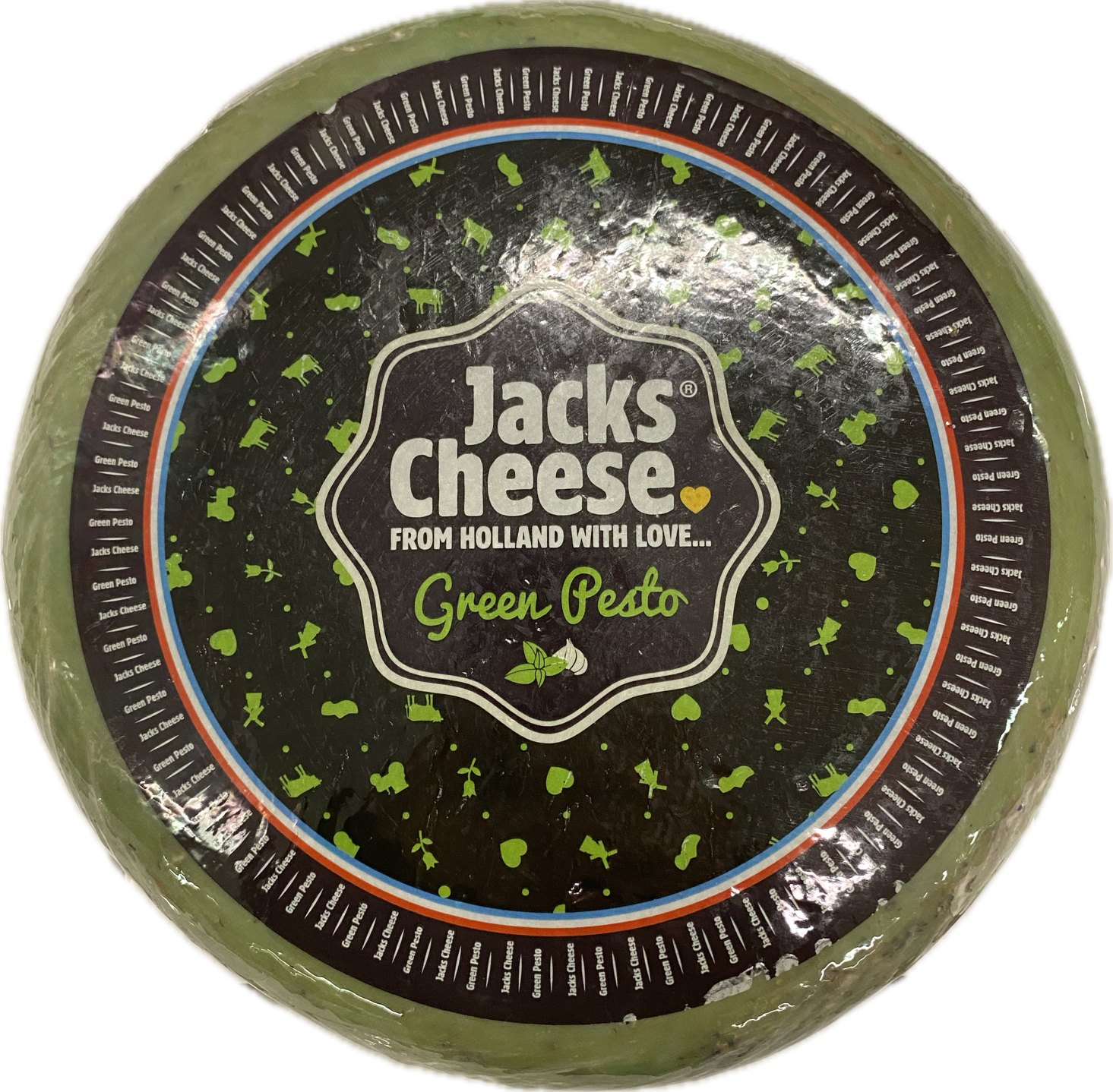 Jacks Cheese 50% fidm 5kg  GREEN PESTO