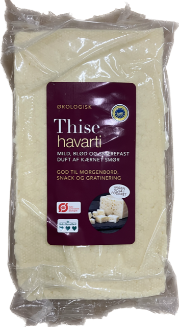 Havarti ØKO 45+ skorpefri 1,7 kg