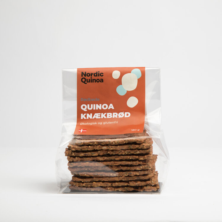 Quinoa Knækbrød rødbed øko/glutenfri Rød