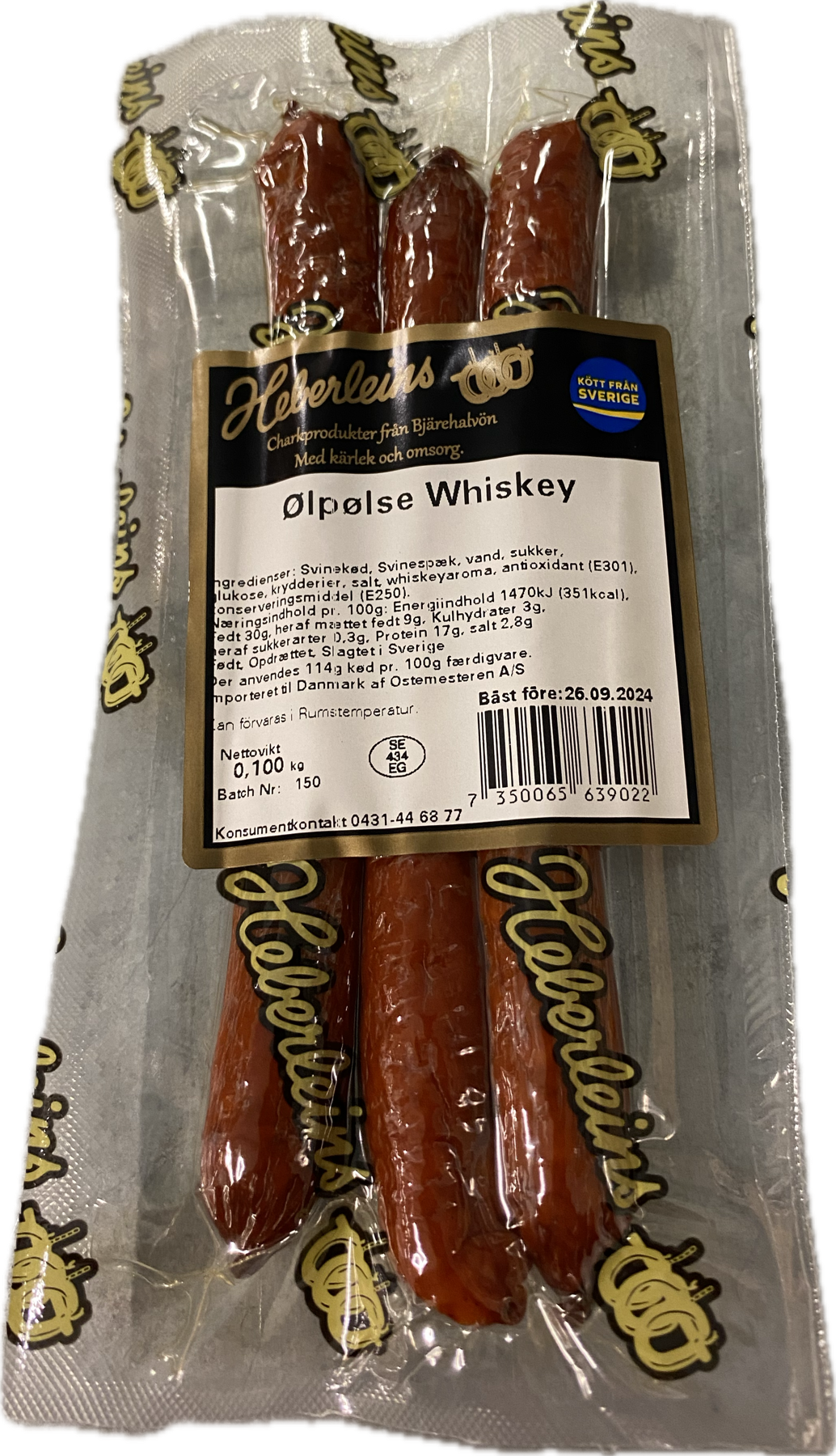 Ølpølser m/whiskey 3 pk 100 g