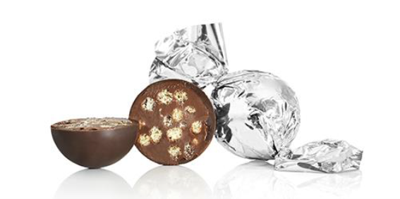 Sølv Cocoture fyldte chokoladekugler 1 kg