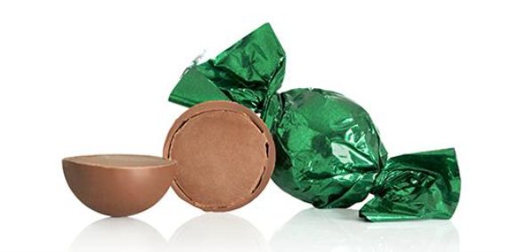 Mørkegrøn Cocoture fyldt chokoladekugler  nougat 1 kg
