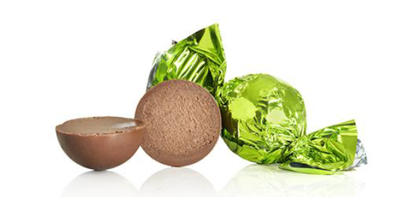 Lysegrøn Cocoture fyldte chokoladekugler lakrids 1 kg